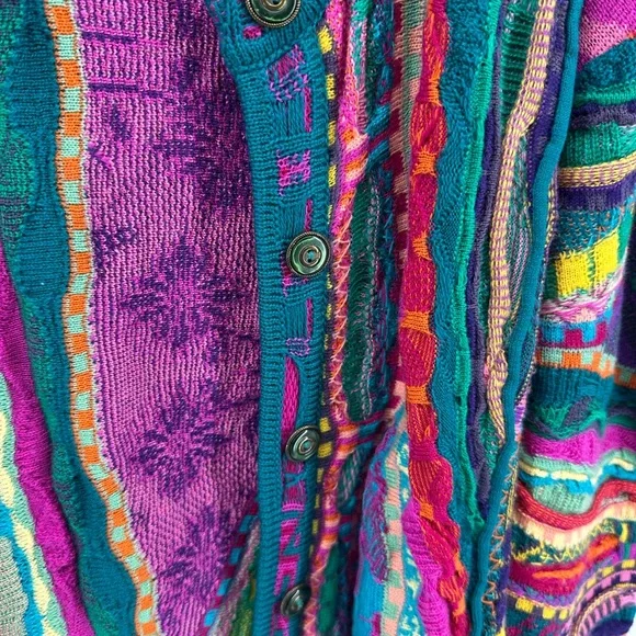 COOGI Vintage Multicolor Women's Cardigan Sweater - Picture 4 of 12